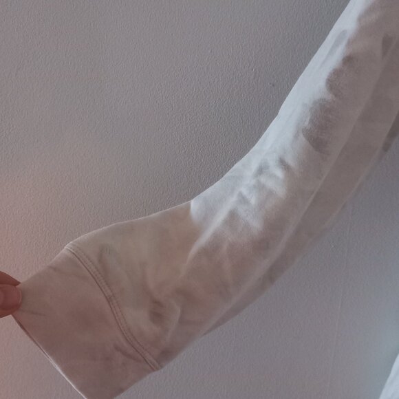 ATHLETA balance pullover white/grey floral print thin sweatshirt - Picture 5 of 9